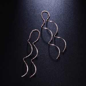 Rose Gold Spiral Earrings